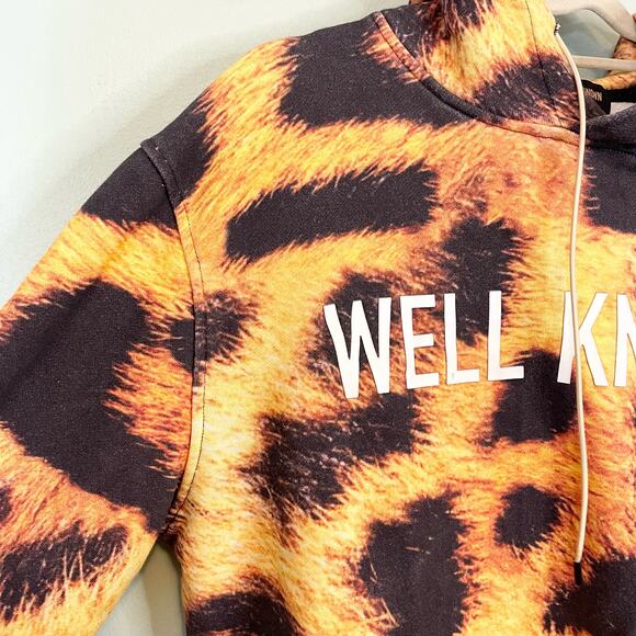 Well Known Studios Men's The Bond Street Black Cheetah Hoodie Jacket Size XL - Picture 8 of 10